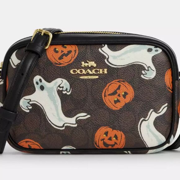 Coach Halloween Mini Jamie Camera Bag Ghosts and Pumpkins - Picture 1 of 9